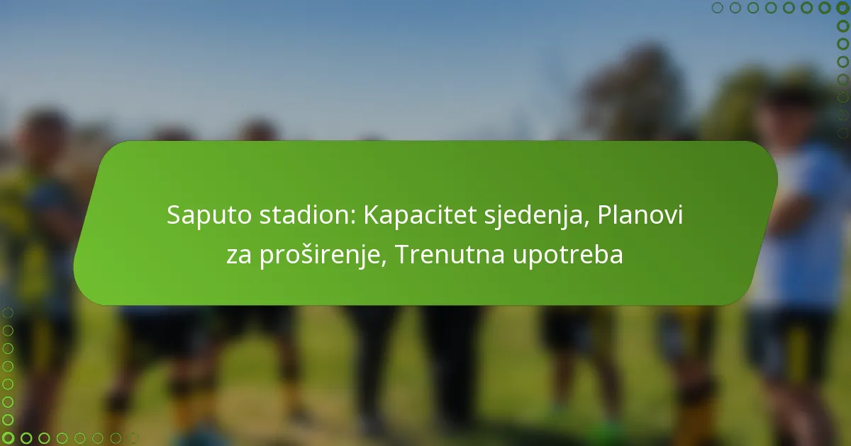 Saputo stadion: Kapacitet sjedenja, Planovi za proširenje, Trenutna upotreba
