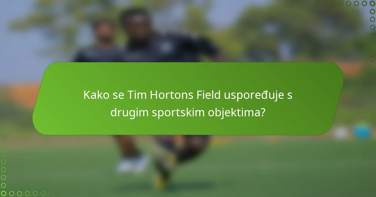 Kako se Tim Hortons Field uspoređuje s drugim sportskim objektima?